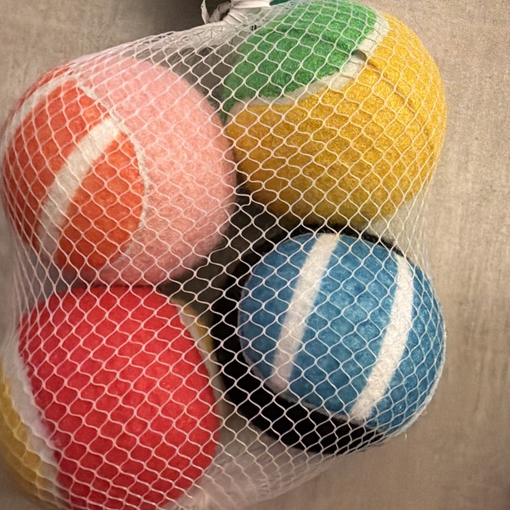 Boots & Barkley Fetch Dog Tennis Balls 4 Pack 2.5 Inch Super Chewer Multi Color